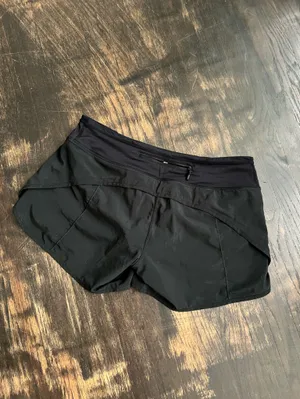 Women's Lululemon Athletica Black Performance Training Shorts 8 thumbnail 2