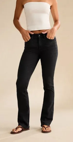 American Eagle Outfitters Black Flare Jeans thumbnail 1