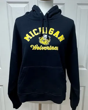 Champion Michigan Wolverines Women Navy Blue‎ Hooded - Size L. thumbnail 1