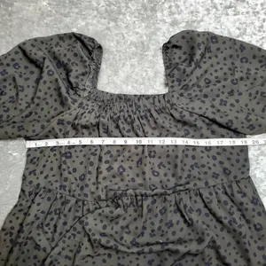Bobeau‎ Green Leopard Print Top thumbnail 2