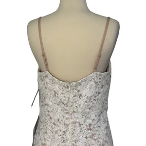 NIGHTWAY Mermaid High-Low Flounce Hem Lace Wedding Dress Ivory Sequin Sz 10 NWT thumbnail 10