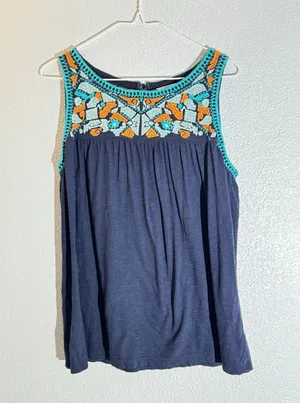 crown and Ivy blouse extra large Blue Size XL thumbnail 1