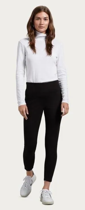 Michael Stars‎ Black Ribbed High Waist Leggings Pants Size XS thumbnail 1