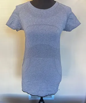Swiftly Tech Short Sleeve Navy Grey, Black Trim Bottom thumbnail 1