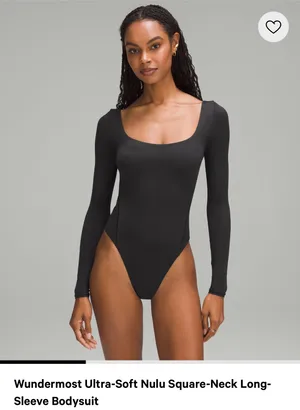 Lululemon wundermost ultra soft square neck long sleeve body suit thumbnail 4