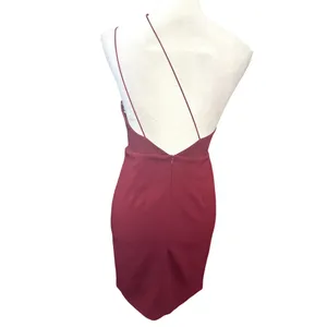 Lulus Burgundy One Shoulder Asymmetrical Mini Dress Side Slit S NWOT Cocktail thumbnail 6
