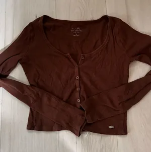 Hollister Brown Long Sleeve Top Size Small 0592 thumbnail 1