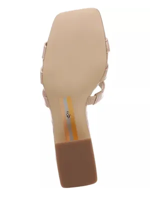 New In Box Sam Edelman Block Heel Pink Patent Slides Sz 8.5 thumbnail 5