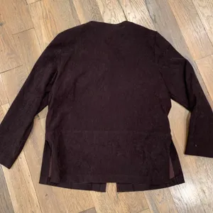 Vintage Womens Brown Suede Blazer Jacket Size 14 thumbnail 4