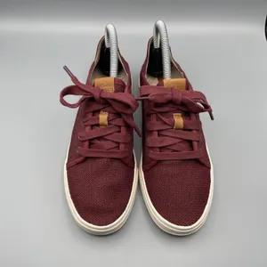 Olukai Shoes Women Size 7.5 Maroon Burgundy Knit Mesh Sneakers Coastal Pehuea Li thumbnail 2