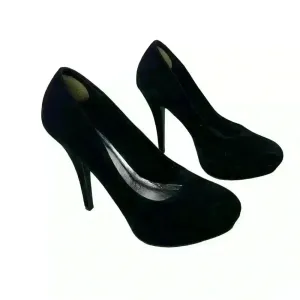 C&M‎ Women's Black Suede Platform Stiletto Heels Size 8.5 Formal thumbnail 4