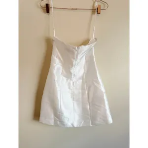 Lulus Mini Dress Womens White Destiny 3D Floral Applique Strapless Bridal thumbnail 6