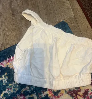Abercrombie white linen blend tank top size xs thumbnail 1