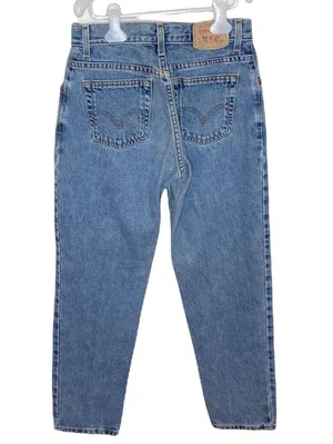 Levi’s 550 Classic relaxed 100% cotton rigid denim light wash jeans sz 6 thumbnail 2