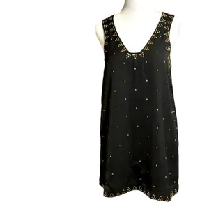 Free People black mini gold beaded dress - 0 thumbnail 3