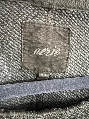 aerie cropped Olive Green Pullover Sweatshirt thumbnail 3