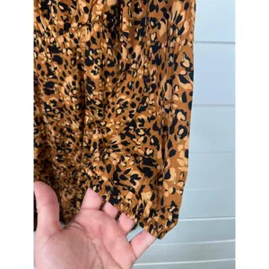 Sugarlips Leopard Print Long Sleeve Ruffle Hem Mini Dress Size M Animal thumbnail 6