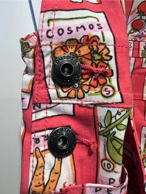 Heirloom gardening bib Overalls Lx29 coral seed packets One-Piece thumbnail 7