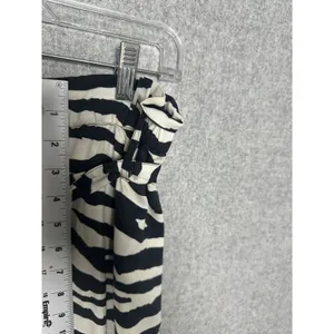 K. Jordan Large‎ Womens Pants Wide Leg Zebra Print Black White Loose Flowy thumbnail 6