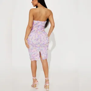 Floral Midi Dress - Lavender; Large 11/13 thumbnail 2