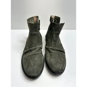 Kelsi Dagger Boots Women Size 5 Olive‎ Suede Latch Ruched Ankle Booties NEW thumbnail 5