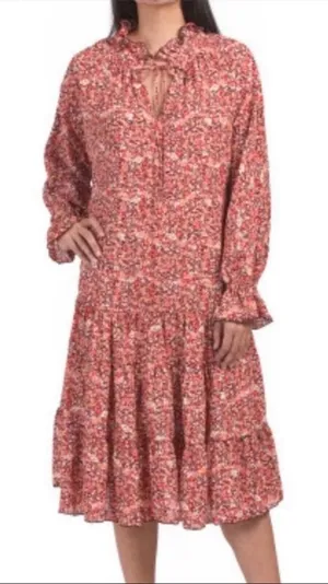 Opt‎ Anthropologie prairie dress floral midi dress sz S thumbnail 1