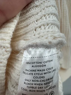 LOFT Cream Ribbed slouchy cropped cardigan S cotton casual fall winter neutral thumbnail 10