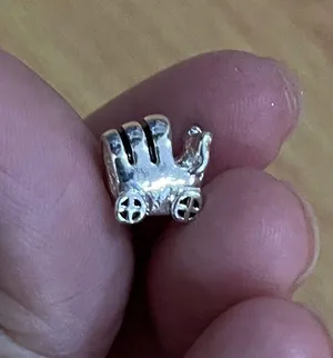 Baby carriage stroller new born baby girl boy fit all charm bracelet new silver fits Pandora thumbnail 1
