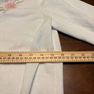 J.G. Hook Cardigan Sweater Womens L White Floral Embroidered Button Front Knit thumbnail 5