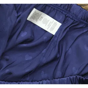 NEW Splendid Womens Satin Heart Pajama Sleep Shorts RLD0392 Navy Blue L thumbnail 5