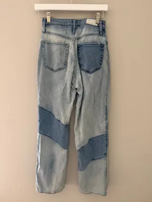 Hollister Ultra High Rise Patchwork Dad Jeans 3R 26x31 thumbnail 5