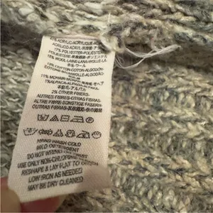 Free People Starlight Shadow Wool Blend Poncho Cardigan Size Small thumbnail 9