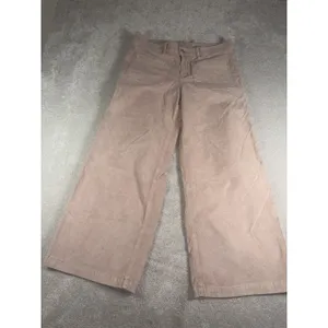 american eagle low rise wide leg cropped corduroy pants 10 short Pink/beige thumbnail 3