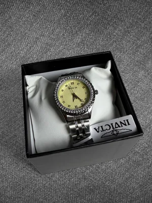 Invicta Silver-Tone Crystal Bezel Yellow Dial Bracelet Watch - Brand New thumbnail 5