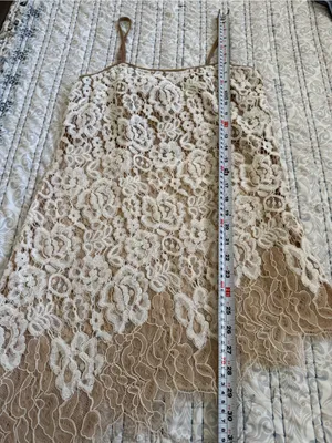 NWT Sans Souci S Ivory Nude Floral Lace Asymmetrical Y2K Fairycore Cami Tank Top thumbnail 8