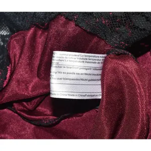 Avid Love Sz S One Piece Burgundy Bodysuit Black Lace Trim thumbnail 5