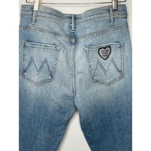 MOTHER Superior Hustler Ankle Holier Than You Patch Flare Jeans 31 thumbnail 2