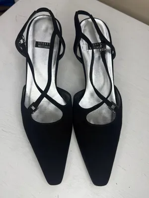 Vintage Stuart Weitzman Slingback Kitten Heels Shoes Sz 7.5 thumbnail 2