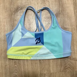 Pelaton‎ x WITH Wear It To Heart | Geometric Print Strappy Sports Bra, Size M thumbnail 4
