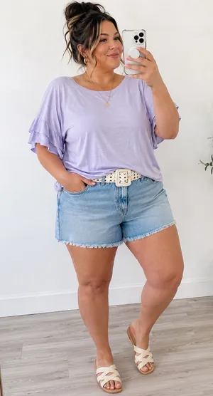 Anthropologie Lilac Tee thumbnail 1