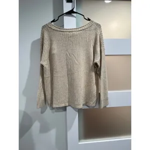 Club Monaco Italian‎ Cashmere Open Knit Sweater Beige M Medium Loose Fit thumbnail 2