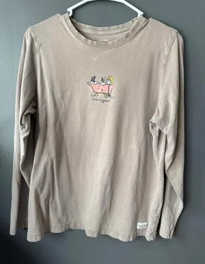 Life is Good Women's Long Sleeve Graphic Tee, Medium thumbnail 1