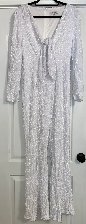 Bella and Bloom Boutique Meet Me There Sequin Tie Jumpsuit thumbnail 3