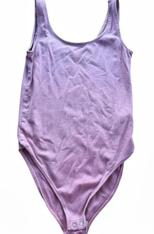 GAP Womens Pink Scoop Neck Tank Top Bodysuit Size XS Snap Closure Casual Stretch thumbnail 1