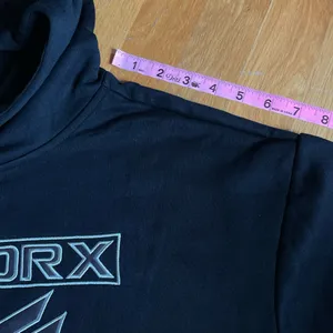 SteelVorx Men’s Black Graphic Pullover Hoodie Size L 100% Cotton thumbnail 8