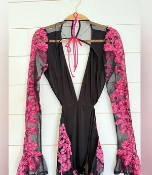 For Love and Lemons Temecula Cut Out Embroidered Lace Maxi Dress thumbnail 10