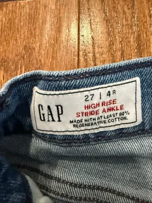 Gap high rise stride wide ankle leg jeans size 4 thumbnail 5