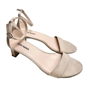 Steve Madden Sandals Womens‎ Size 7 Tan Ankle Strap Block Heel thumbnail 1