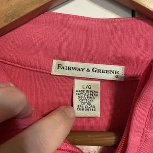 Fairway & Greene Women's Pink 1/4 Zip Long Sleeve Golf‎ Top Size Large thumbnail 4