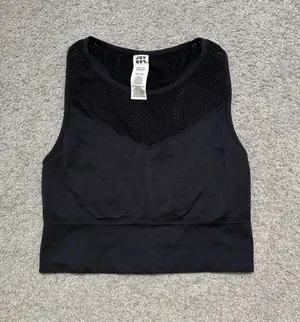 JoyLab Black Mesh Racerback Sports Bra thumbnail 1